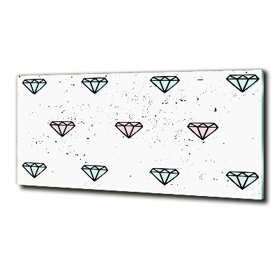 Foto en cristal de alta calidad con impresión uv horizontal Diamantes