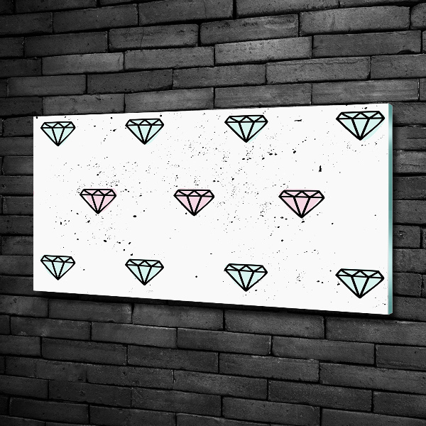 Foto en cristal de alta calidad con impresión uv horizontal Diamantes