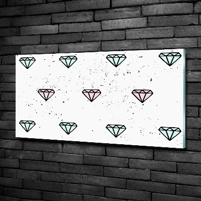 Foto en cristal de alta calidad con impresión uv horizontal Diamantes