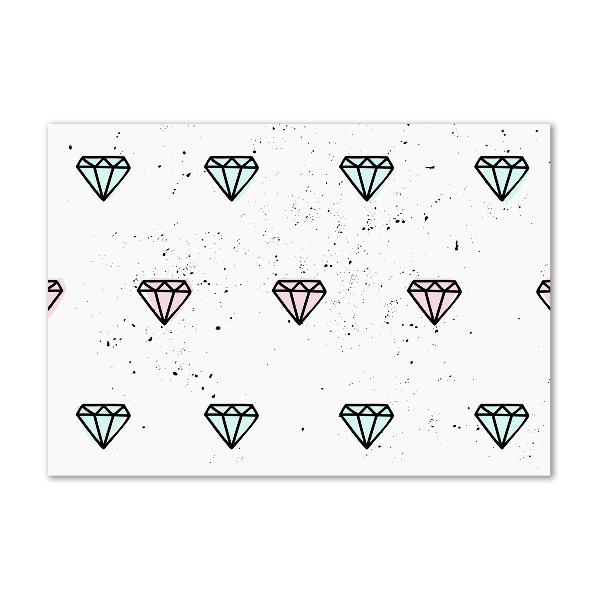 Foto en cristal de alta calidad con impresión uv horizontal Diamantes