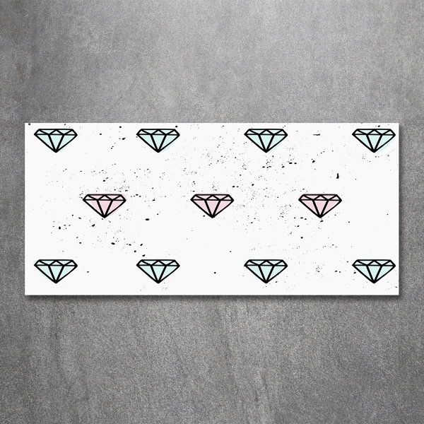 Foto en cristal de alta calidad con impresión uv horizontal Diamantes