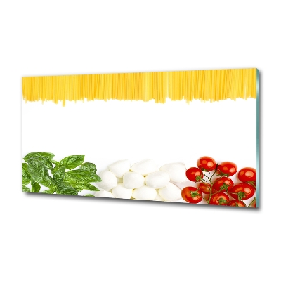 Cuadro decorativo de vidrio para salón horizontal bandera italiana