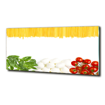 Cuadro decorativo de vidrio para salón horizontal bandera italiana