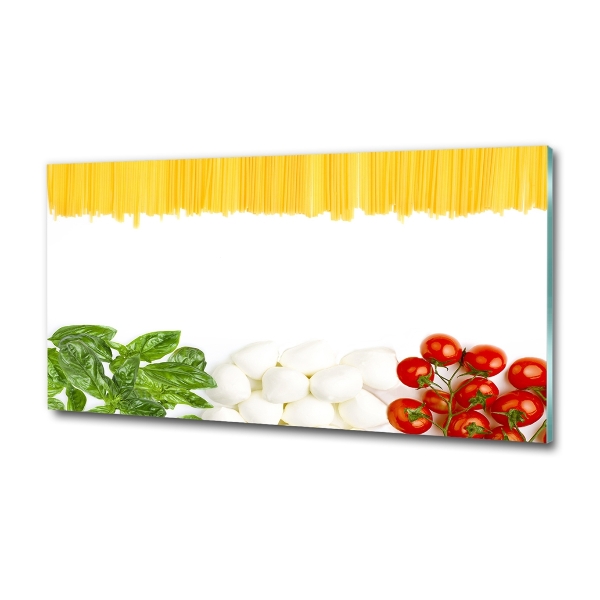 Cuadro decorativo de vidrio para salón horizontal bandera italiana