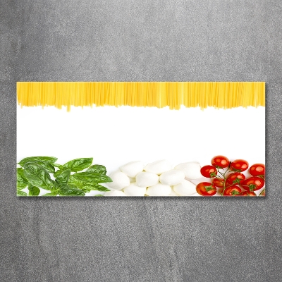 Cuadro decorativo de vidrio para salón horizontal bandera italiana