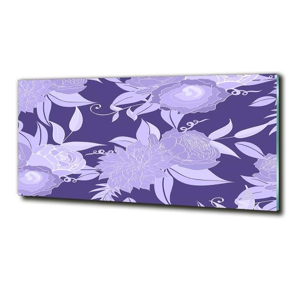 Foto en cristal de alta calidad con impresión uv horizontal Patrón floral