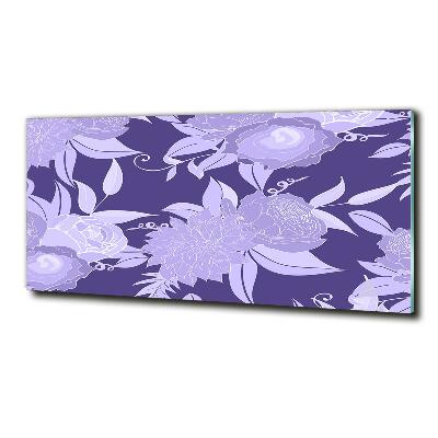 Foto en cristal de alta calidad con impresión uv horizontal Patrón floral