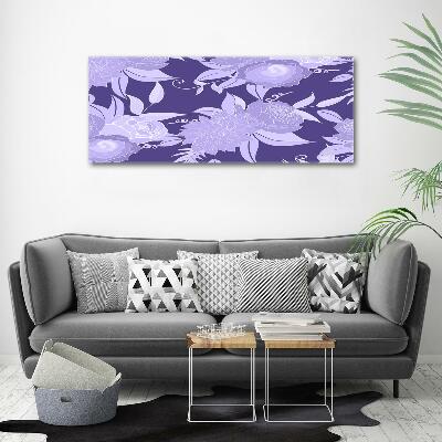 Foto en cristal de alta calidad con impresión uv horizontal Patrón floral