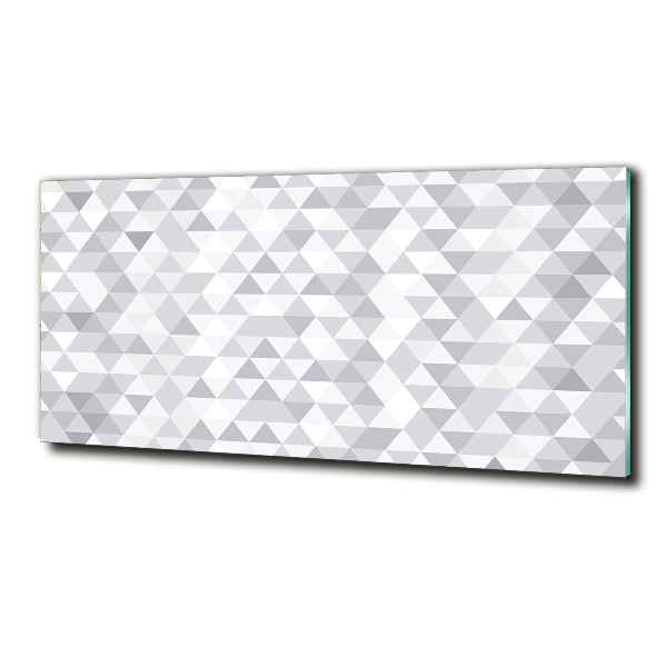 Cuadro de cristal templado moderno horizontal Triángulos grises