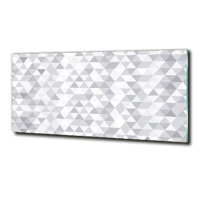 Cuadro de cristal templado moderno horizontal Triángulos grises