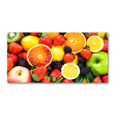 Foto en cristal de alta calidad con impresión uv horizontal Frutas coloridas