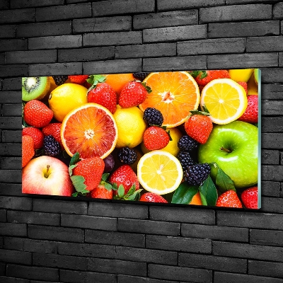 Foto en cristal de alta calidad con impresión uv horizontal Frutas coloridas