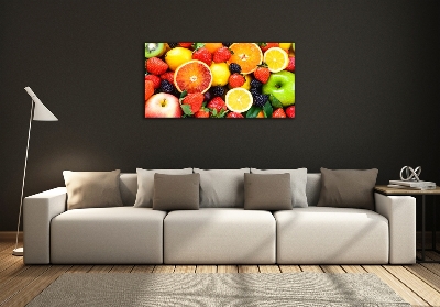 Foto en cristal de alta calidad con impresión uv horizontal Frutas coloridas