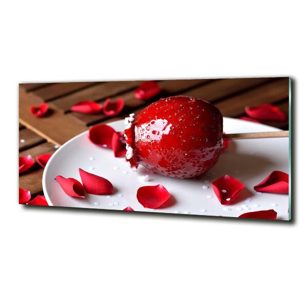 Impresión en cristal con acabado brillante horizontal Manzana en un palito