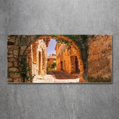 Cuadro de cristal templado moderno horizontal Una calle con encanto