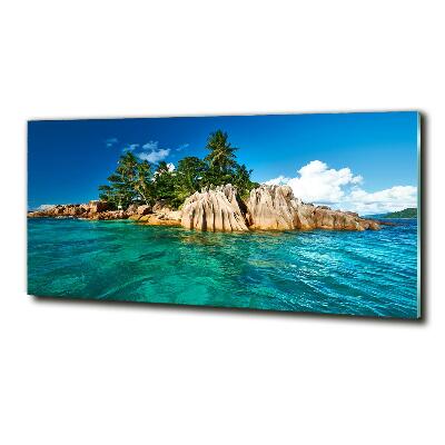 Foto en cristal de alta calidad con impresión uv horizontal Isla tropical