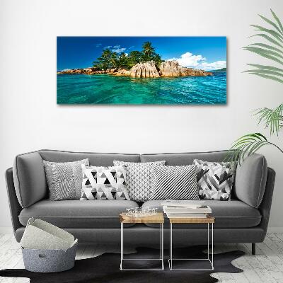 Foto en cristal de alta calidad con impresión uv horizontal Isla tropical