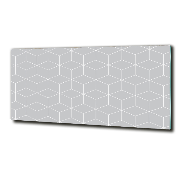 Cuadro decorativo de vidrio para salón horizontal Fondo geométrico