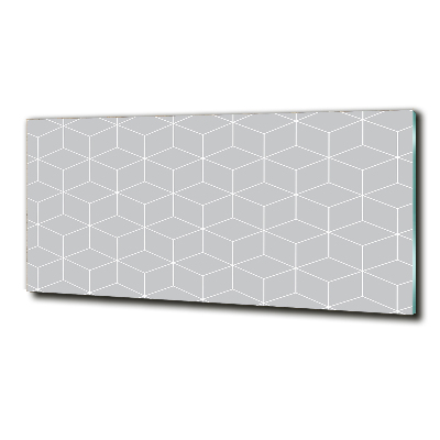 Cuadro decorativo de vidrio para salón horizontal Fondo geométrico