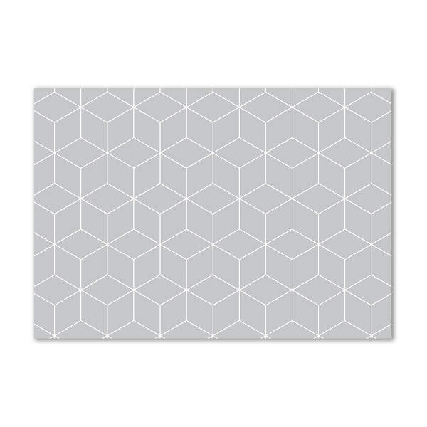 Cuadro decorativo de vidrio para salón horizontal Fondo geométrico