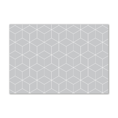 Cuadro decorativo de vidrio para salón horizontal Fondo geométrico