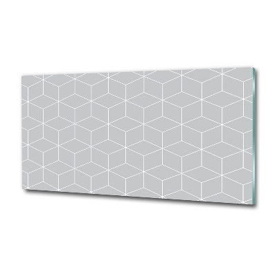 Cuadro decorativo de vidrio para salón horizontal Fondo geométrico