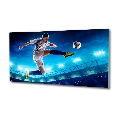 Foto en cristal de alta calidad con impresión uv horizontal Futbolista