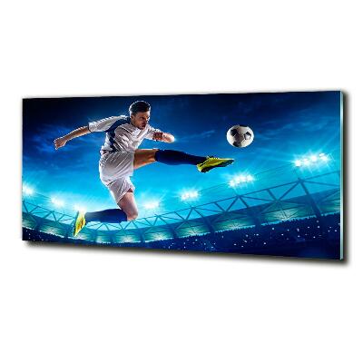 Foto en cristal de alta calidad con impresión uv horizontal Futbolista