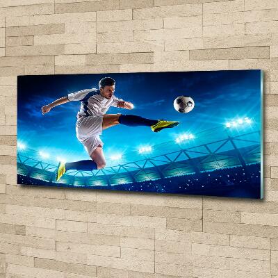 Foto en cristal de alta calidad con impresión uv horizontal Futbolista