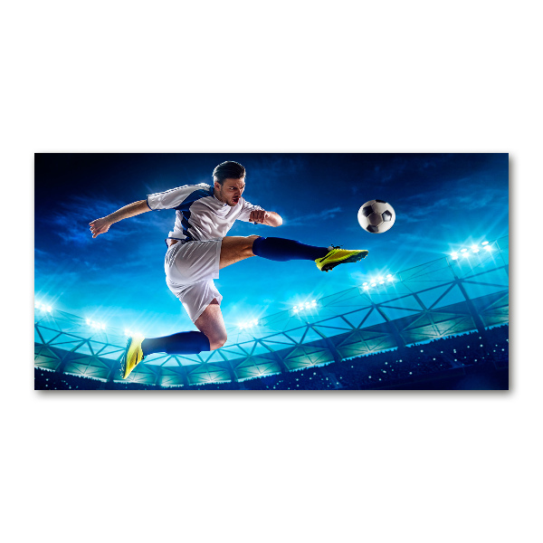 Foto en cristal de alta calidad con impresión uv horizontal Futbolista