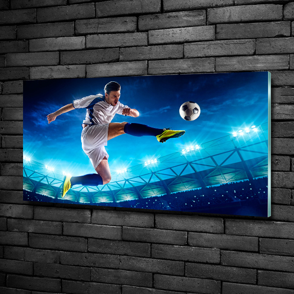 Foto en cristal de alta calidad con impresión uv horizontal Futbolista