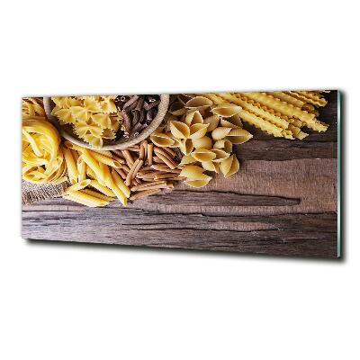Cuadro decorativo de vidrio para salón horizontal Mezcla de pasta