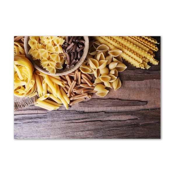 Cuadro decorativo de vidrio para salón horizontal Mezcla de pasta