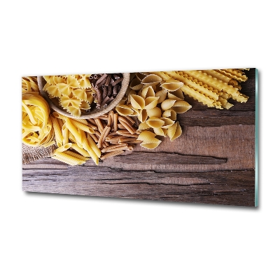 Cuadro decorativo de vidrio para salón horizontal Mezcla de pasta