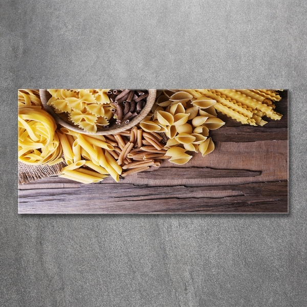 Cuadro decorativo de vidrio para salón horizontal Mezcla de pasta
