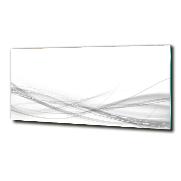 Cuadro decorativo de vidrio para salón horizontal Ondas abstractas