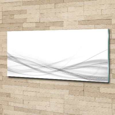 Cuadro decorativo de vidrio para salón horizontal Ondas abstractas