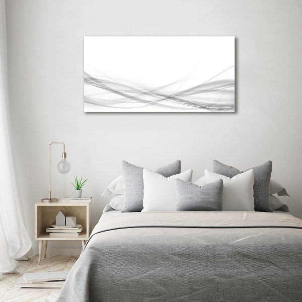 Cuadro decorativo de vidrio para salón horizontal Ondas abstractas