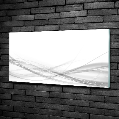 Cuadro decorativo de vidrio para salón horizontal Ondas abstractas