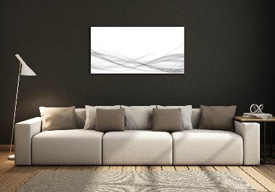 Cuadro decorativo de vidrio para salón horizontal Ondas abstractas