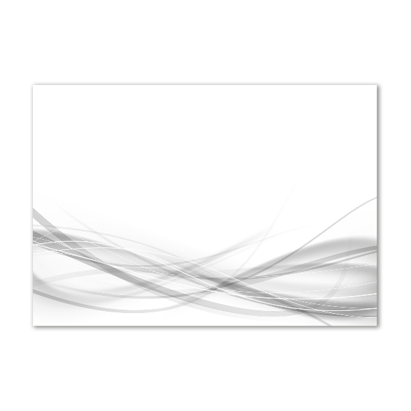 Cuadro decorativo de vidrio para salón horizontal Ondas abstractas