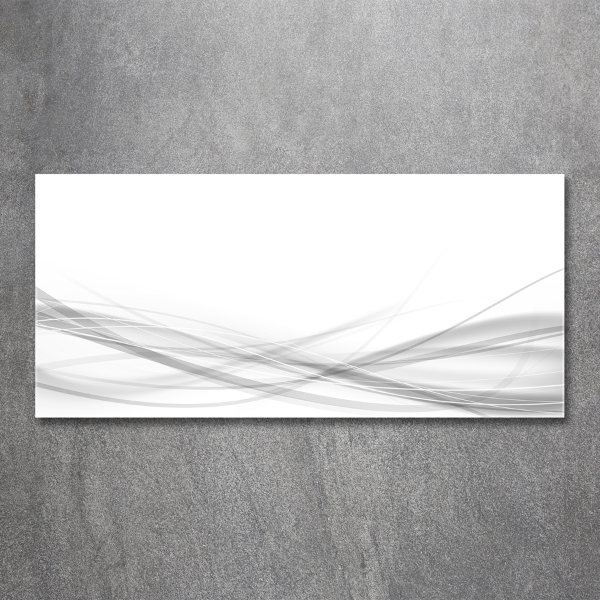 Cuadro decorativo de vidrio para salón horizontal Ondas abstractas