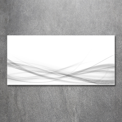 Cuadro decorativo de vidrio para salón horizontal Ondas abstractas
