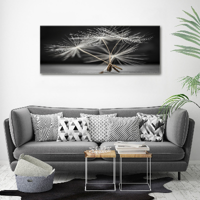 Foto en cristal de alta calidad con impresión uv horizontal semillas de diente de león
