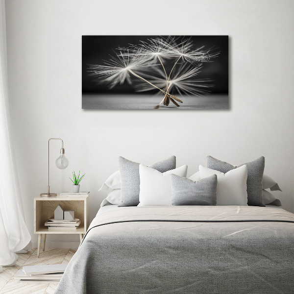 Foto en cristal de alta calidad con impresión uv horizontal semillas de diente de león