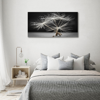 Foto en cristal de alta calidad con impresión uv horizontal semillas de diente de león