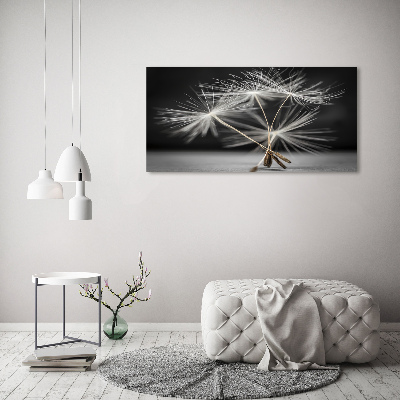 Foto en cristal de alta calidad con impresión uv horizontal semillas de diente de león