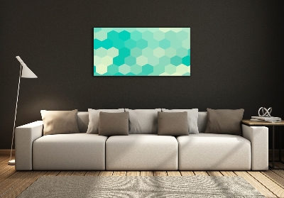 Cuadro de cristal templado moderno horizontal Fondo geométrico
