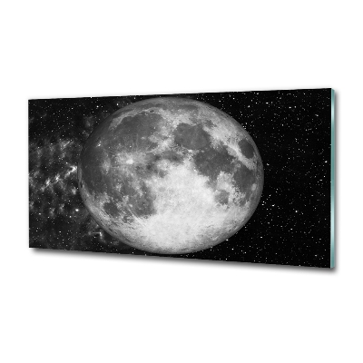 Cuadro decorativo de vidrio para salón horizontal Luna