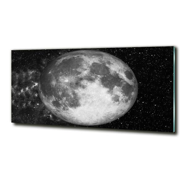 Cuadro decorativo de vidrio para salón horizontal Luna